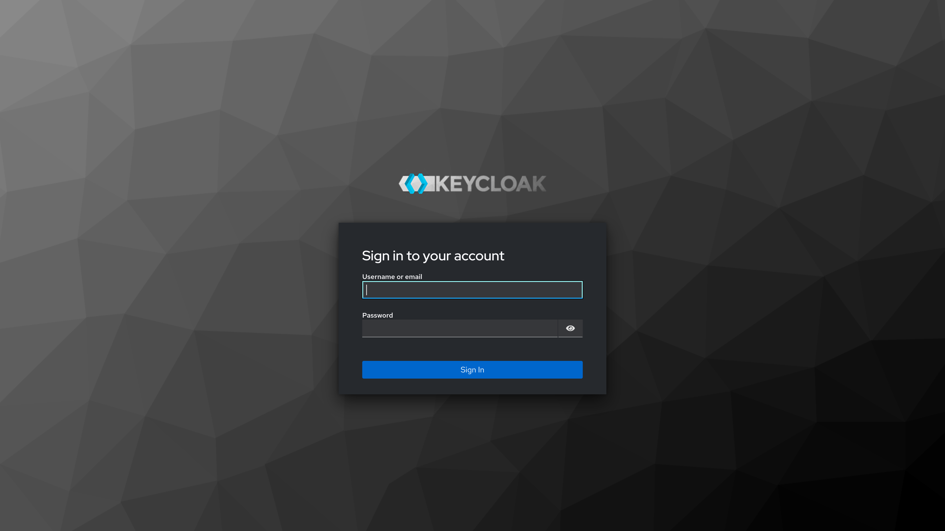 keycloak admin login