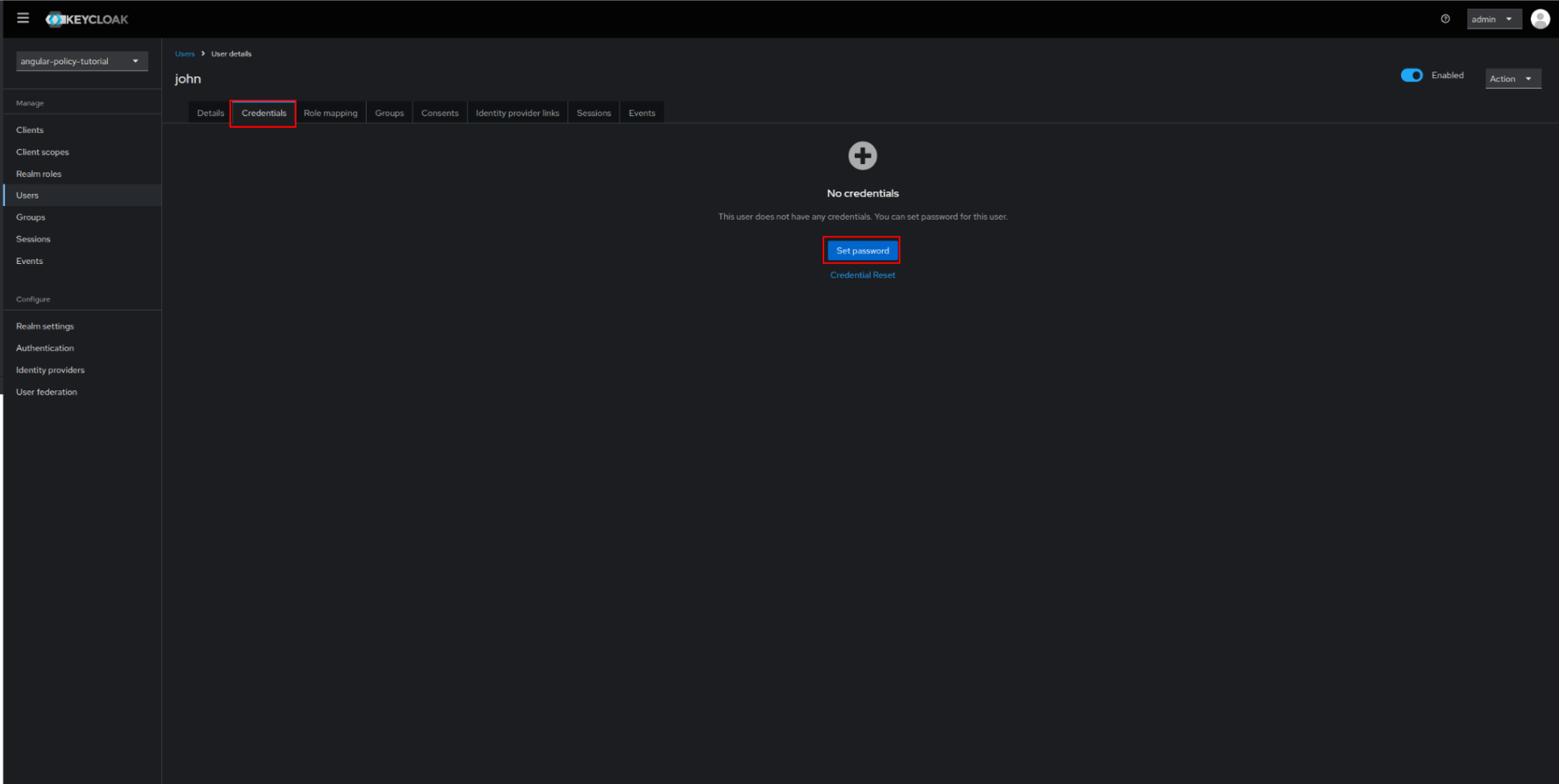 keycloak user01 create page 03
