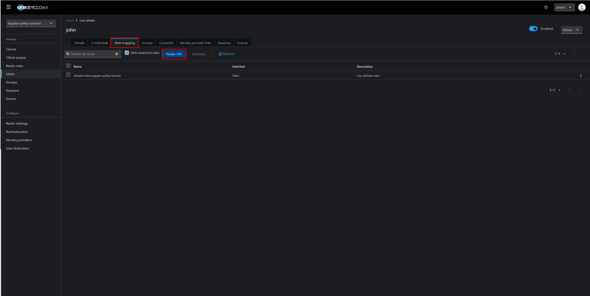 keycloak user01 create page 05