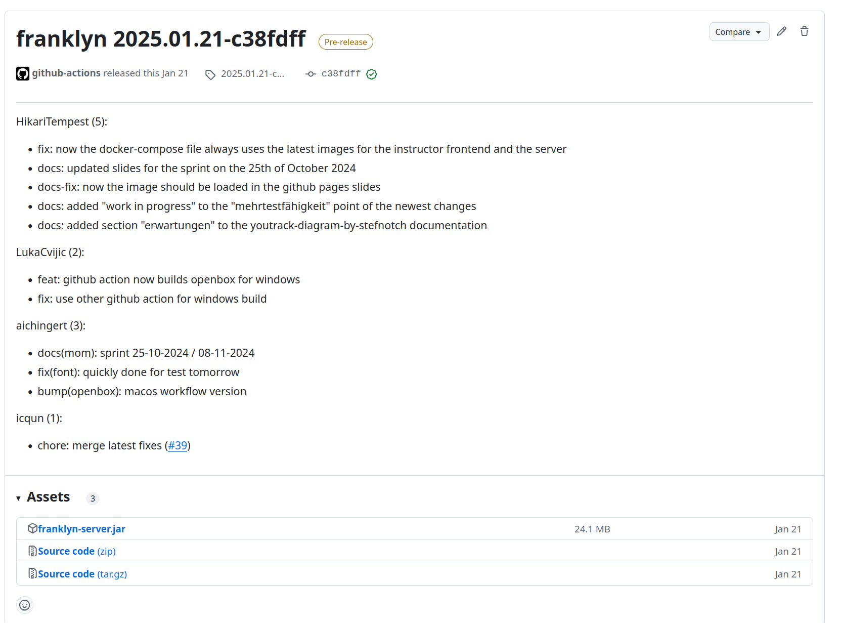 example release