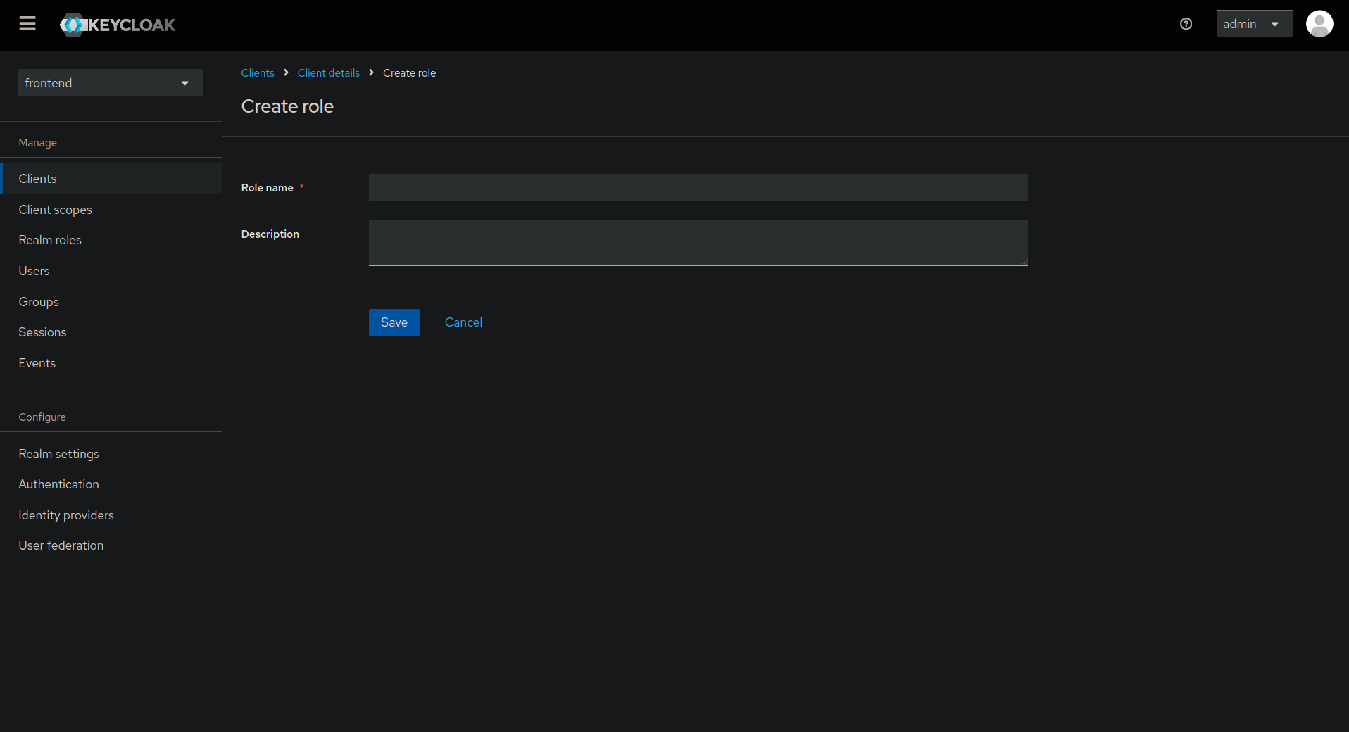 client roles config