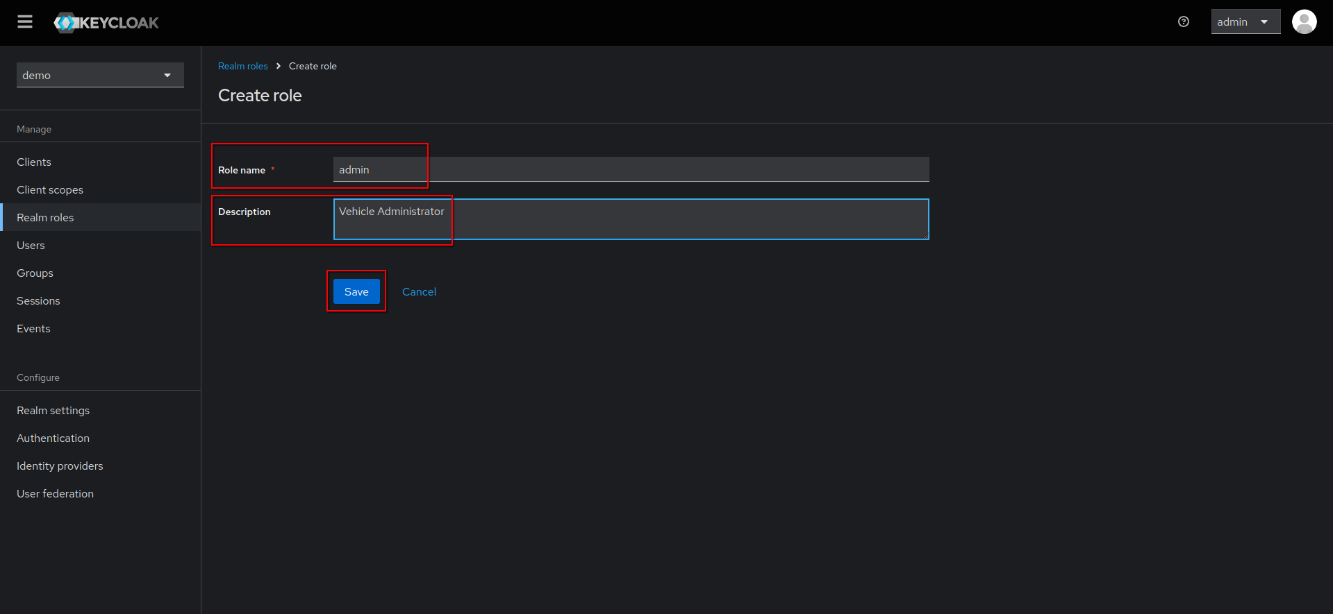 admin role input data