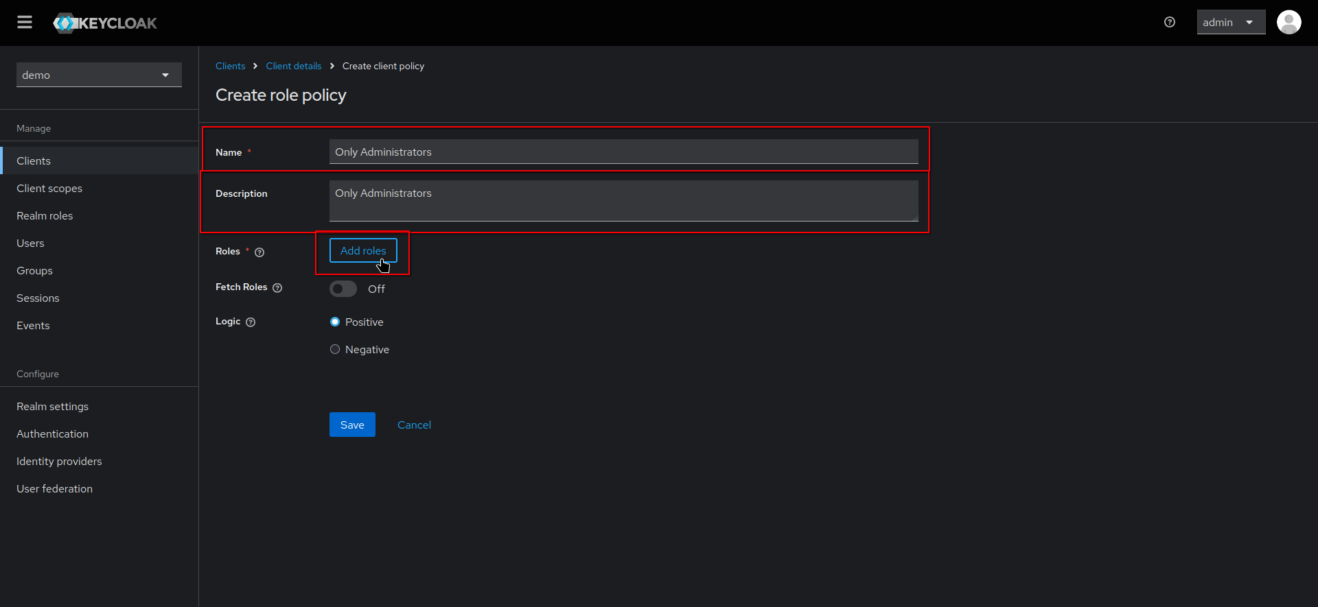 only admins policy